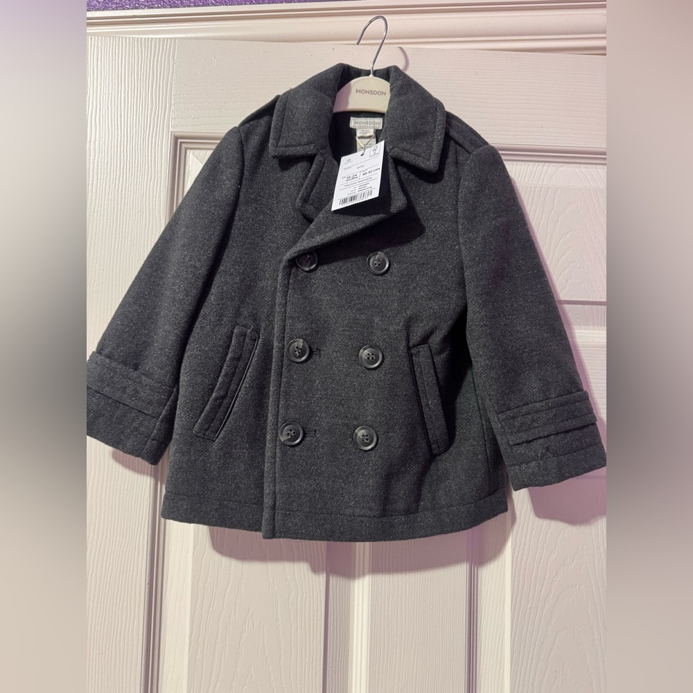 Charcoal Kids Pea Coat